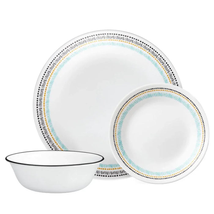 Corelle Paloma 12pc Dinnerware Plate Bowl Set - LX2001 - Homewares, Outdoor, Phone Accessories, Cases, Speakers, Headphones + More -
