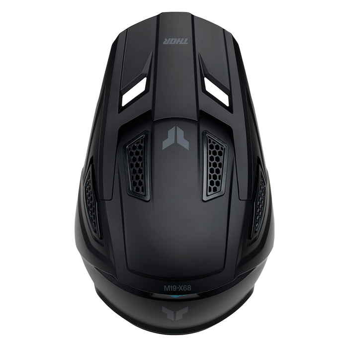 Helmet S27 Thor Mx Fleet Blackout Matte Black L