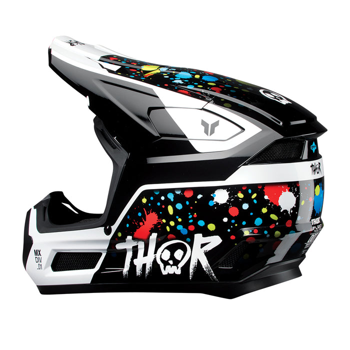 Helmet S27 Thor Mx Fleet Splat Black Youth M