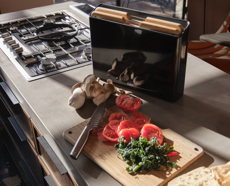 Joseph Joseph Folio Steel Bamboo 3pc Chopping Board Set (Black)