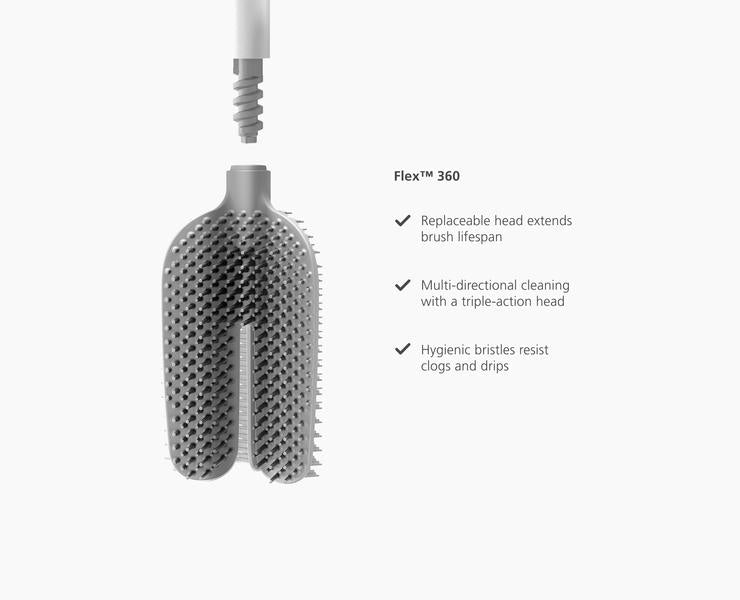 Joseph Joseph Flex 360 Lite Toilet Brush - White