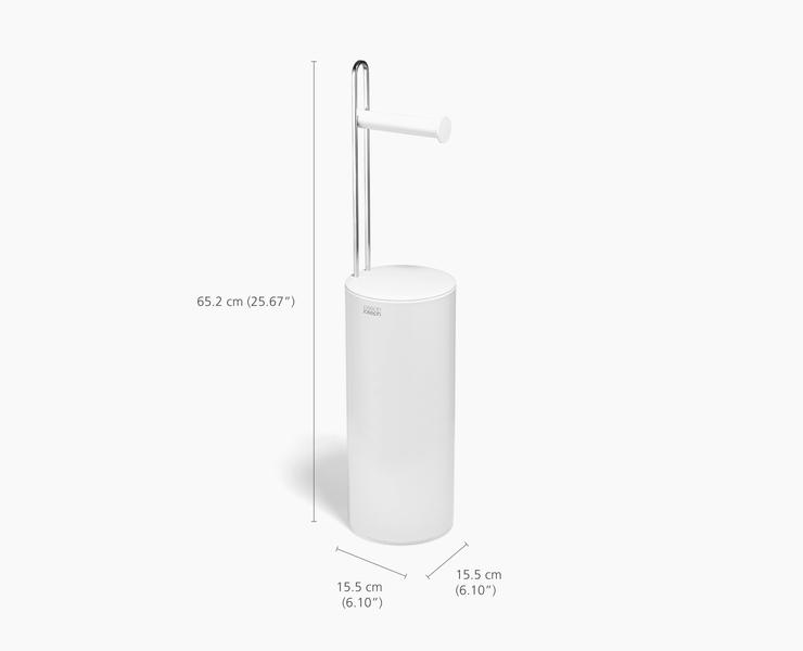 Joseph Joseph Toilet Roll Storage with Holder - White