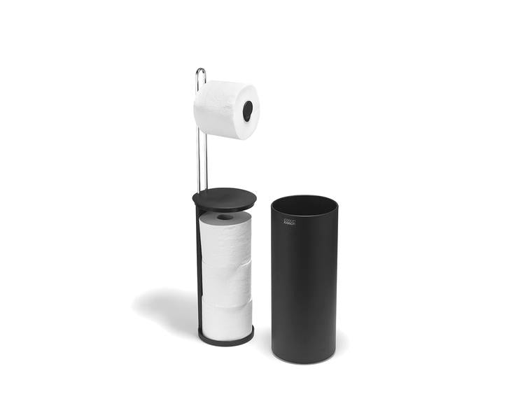 Joseph Joseph Toilet Roll Storage with Holder - Black