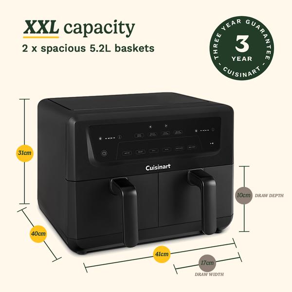 Cuisinart XXL Dual Zone Air Fryer PFAS Free10.4L (AFD-10OBLXA)