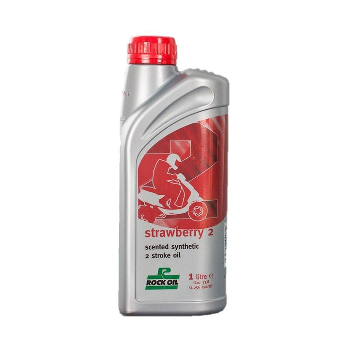 Rock Oil Engine Oil Semi Synthetic Strawberry 2 Rock Oil 1L *For Pre Mix Or Injection*