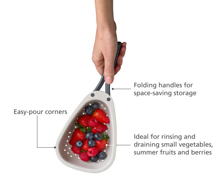 Joseph Joseph Droplet Mini Compact Colander with folding handles