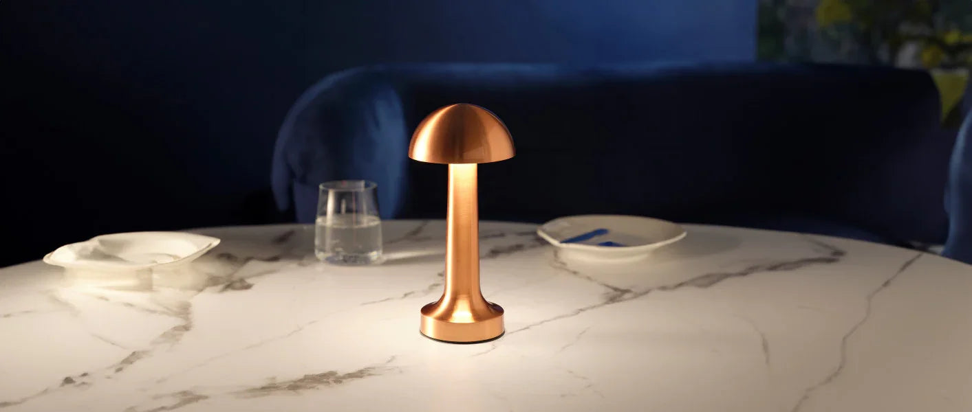 Tablekraft Ambience Thea Cordless LED Table Lamp Light Brushed Copper - LX2001 - Homewares, Outdoor, Phone Accessories, Cases, Speakers, Headphones + More -