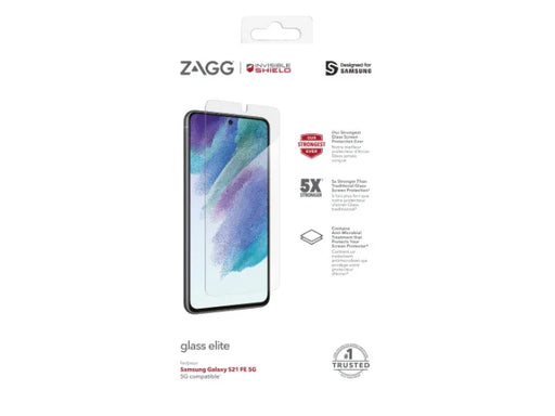 Zagg InvisibleShield Glass Elite+ Samsung S21 FE Screen Protector - LX2001 - Homewares, Outdoor, Phone Accessories, Cases, Speakers, Headphones + More -