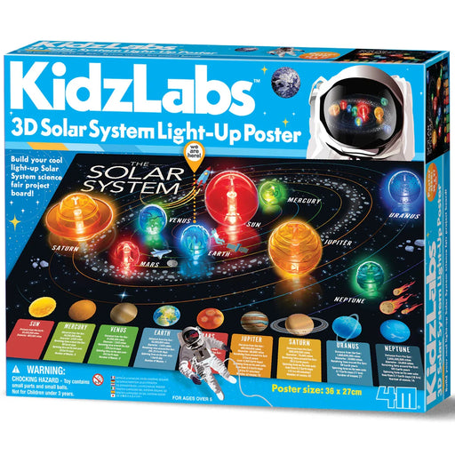 KidzLabs/3D Solar System Light-Up Poster - LX2001 - Homewares, Outdoor, Phone Accessories, Cases, Speakers, Headphones + More -