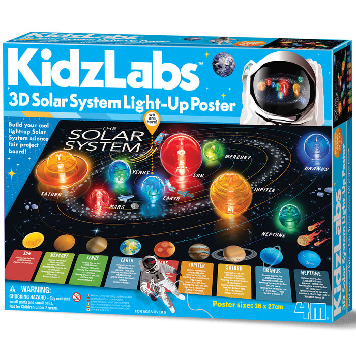 4M KidzLabs/3D Solar System Light-Up Poster