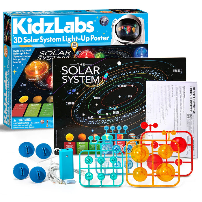 KidzLabs/3D Solar System Light-Up Poster - LX2001 - Homewares, Outdoor, Phone Accessories, Cases, Speakers, Headphones + More -
