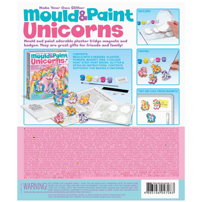 4M Make Your Own Glitter Mould & Paint - Unicorns