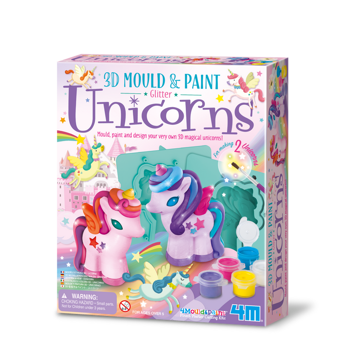4M 3D Mould & Paint - Glitter Unicorns