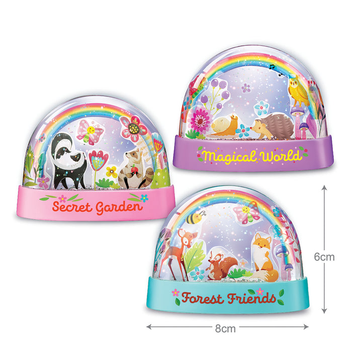 4M Glitter Rainbow Snow Domes