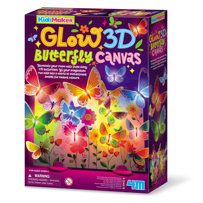 4M Glow 3D Butterfly Canvas