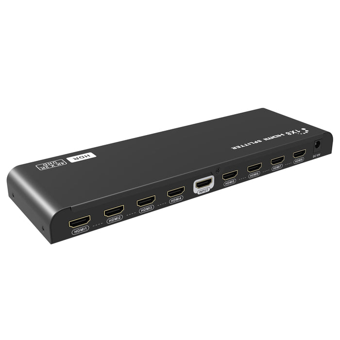 Lenkeng 1-In-8-out HDMI Splitter w/ HDR & EDID. UHD Res up to 4K2K@30/60Hz