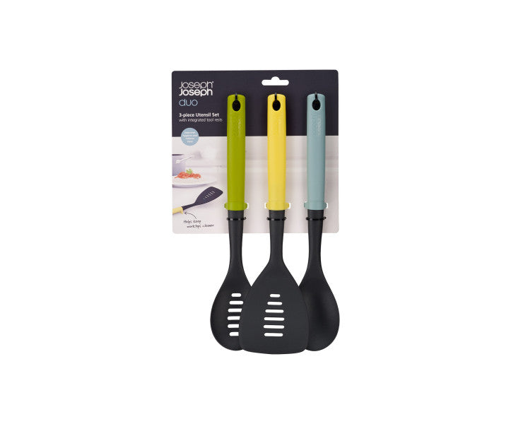 Joseph Joseph Duo 3-piece Utensil Set with integrated tool rests