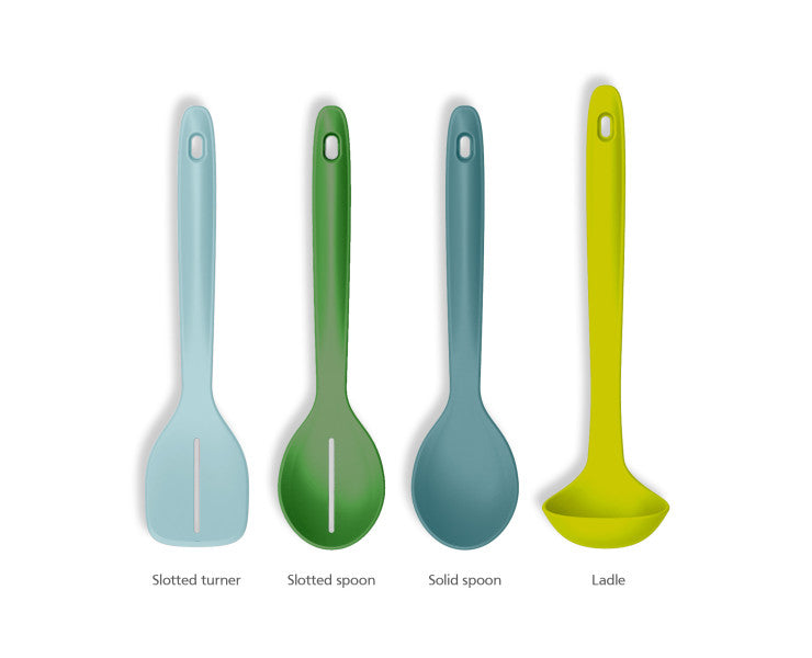 Joseph Joseph Duo 4pc In-drawer Utensil Set (Opal) - ladle slotted & turner