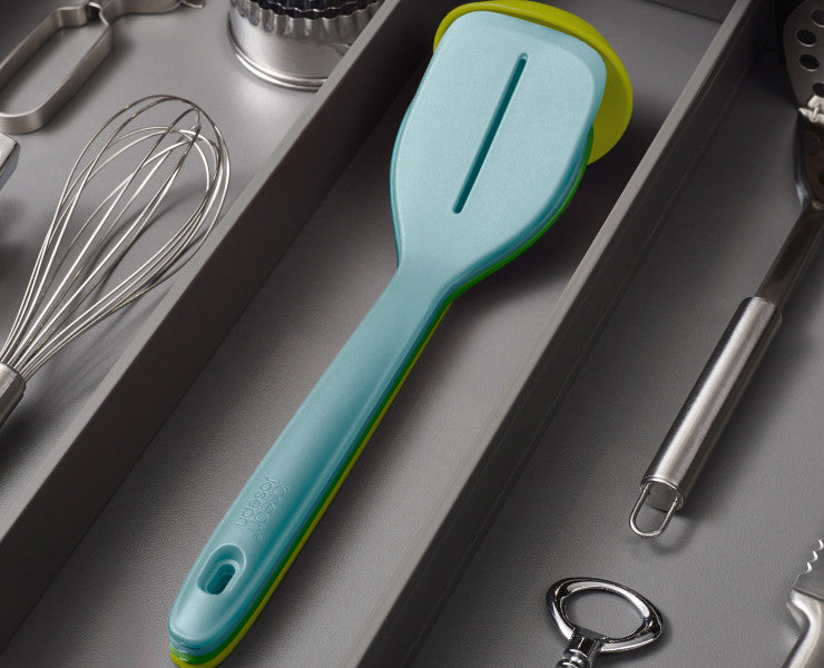Joseph Joseph Duo 4pc In-drawer Utensil Set (Opal) - ladle slotted & turner