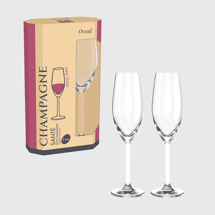 Ocean Glass Eco Sante' Champagne Flute Glass 210ml - Set 2 - LX2001 - Homewares, Outdoor, Phone Accessories, Cases, Speakers, Headphones + More -