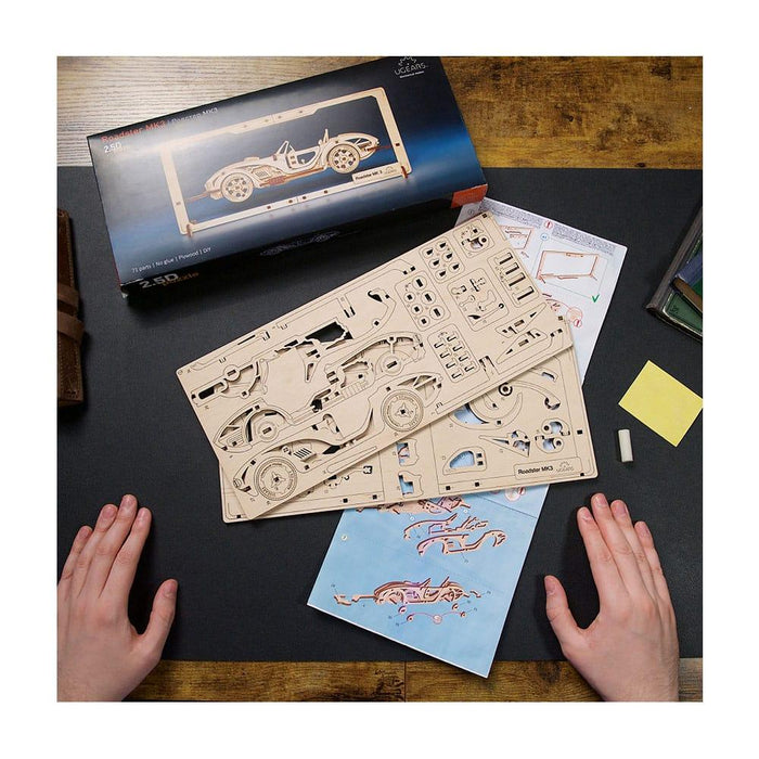 Ugears Roadster MK3 2.5D Puzzle - LX2001 - Homewares, Outdoor, Phone Accessories, Cases, Speakers, Headphones + More -