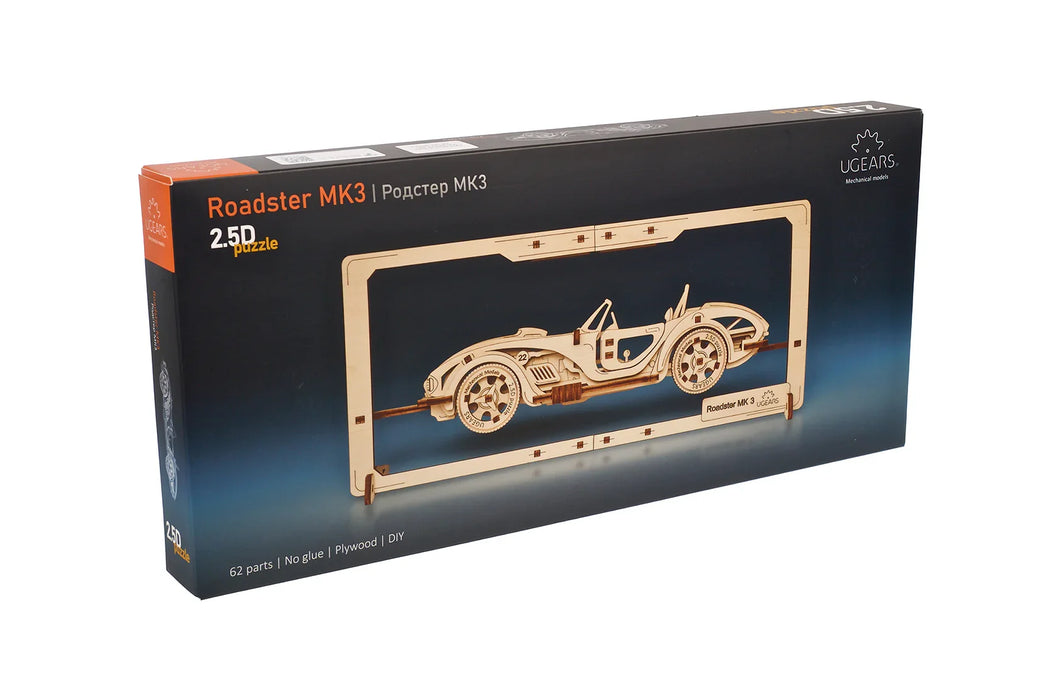 Ugears Roadster MK3 2.5D Puzzle - LX2001 - Homewares, Outdoor, Phone Accessories, Cases, Speakers, Headphones + More -