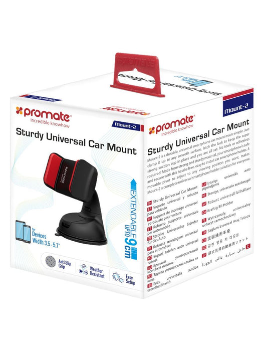 Promate UniverSmartphone Grip Mount. Fits all Devices Between 5-9cm. Heat & Cold