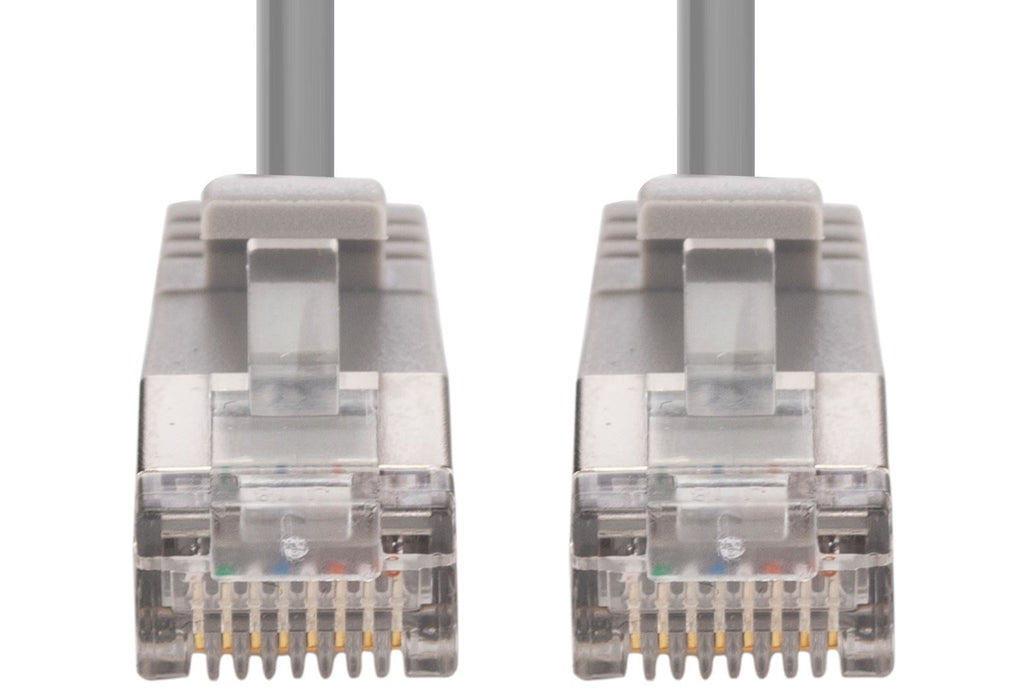 DYNAMIX 1.5m Cat6A S/FTP Grey 10G LSZH Patch Lead 34AWG 802.3af Shielded Plug.