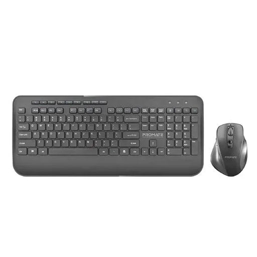 PROMATE Wireless Ergonomic Keyboard & Contoured Mouse. Sleek Tactical Full Size - LX2001 - Homewares, Outdoor, Phone Accessories, Cases, Speakers, Headphones + More -