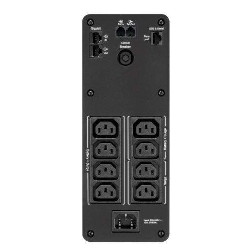 APC Back-UPS PRO Line-Interactive 1600VA (960W) w/ AVR 230V Input/Output. 8x IEC C14 Out