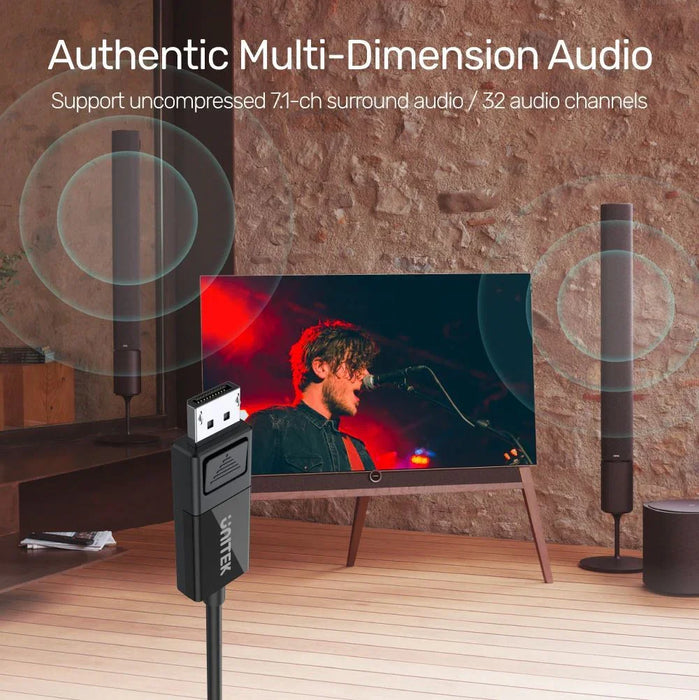UNITEK 1.8m 8K USB-C to DisplayPort 1.4 Bi-Directional Cable. Supports HDR10; 7. - LX2001 - Homewares, Outdoor, Phone Accessories, Cases, Speakers, Headphones + More -