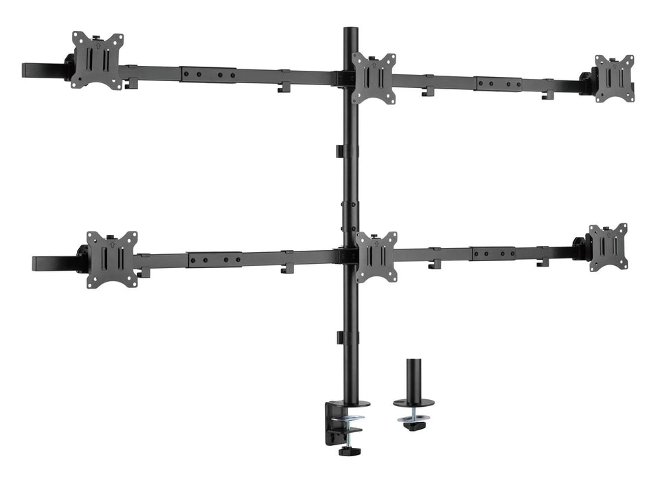 BRATECK 17"-32" Six Monitor Articulating Desktop Mount Bracket. Max Weight 7kgs - LX2001 - Homewares, Outdoor, Phone Accessories, Cases, Speakers, Headphones + More -