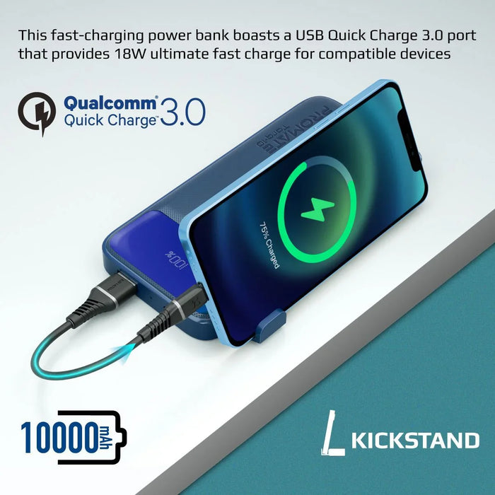 PROMATE 10000mAh Super-Slim Power Bank with Smart LED Display. 1x USB-A & 1x USB - LX2001 - Homewares, Outdoor, Phone Accessories, Cases, Speakers, Headphones + More -