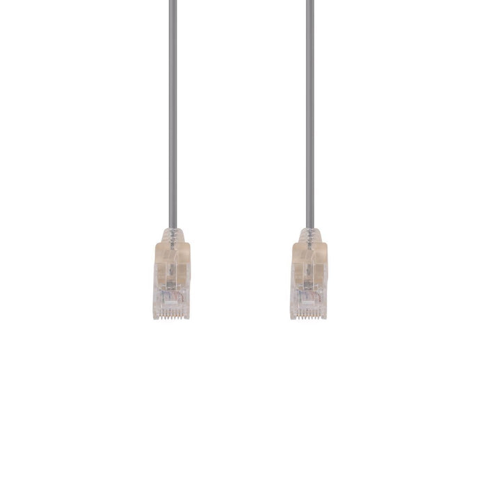 DYNAMIX 1.5m Cat6A 10G Grey UTP LSZH Patch Lead 30AWG 802.3af Unshielded Plug.