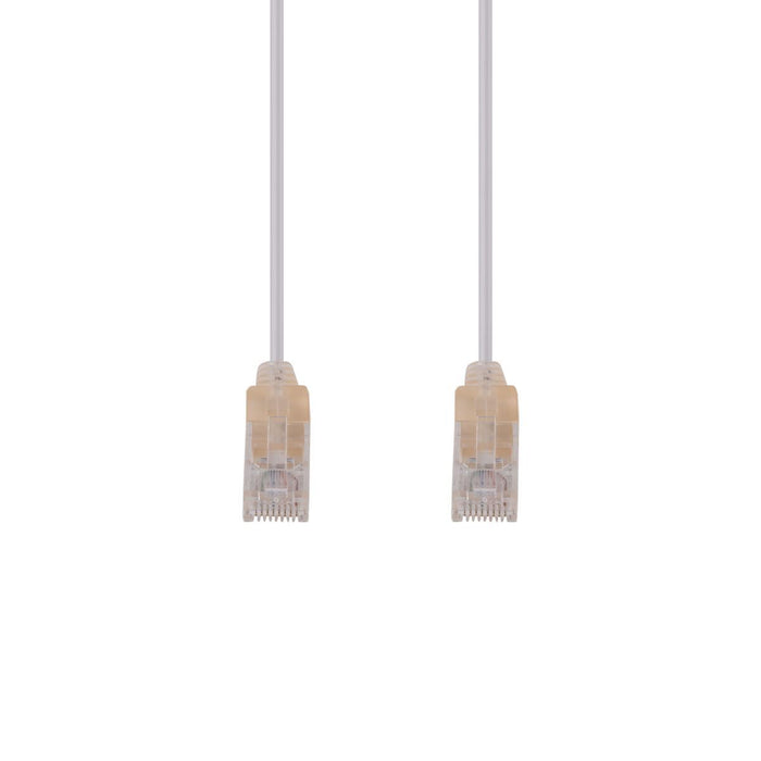 DYNAMIX 1.5m Cat6A 10G White UTP LSZH Patch Lead 30AWG 802.3af Unshielded Plug.