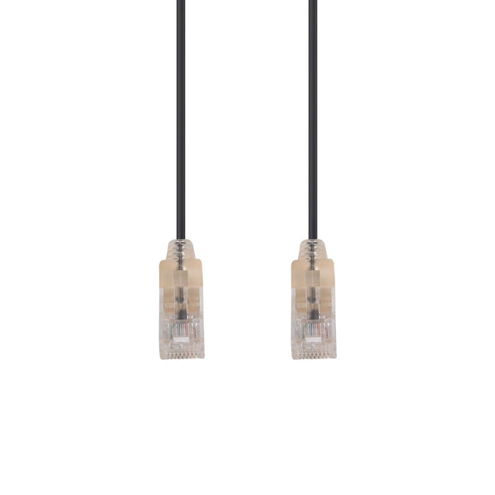 DYNAMIX 0.5m Cat6A 10G Black UTP LSZH Patch Lead 30AWG 802.3af Unshielded Plug.