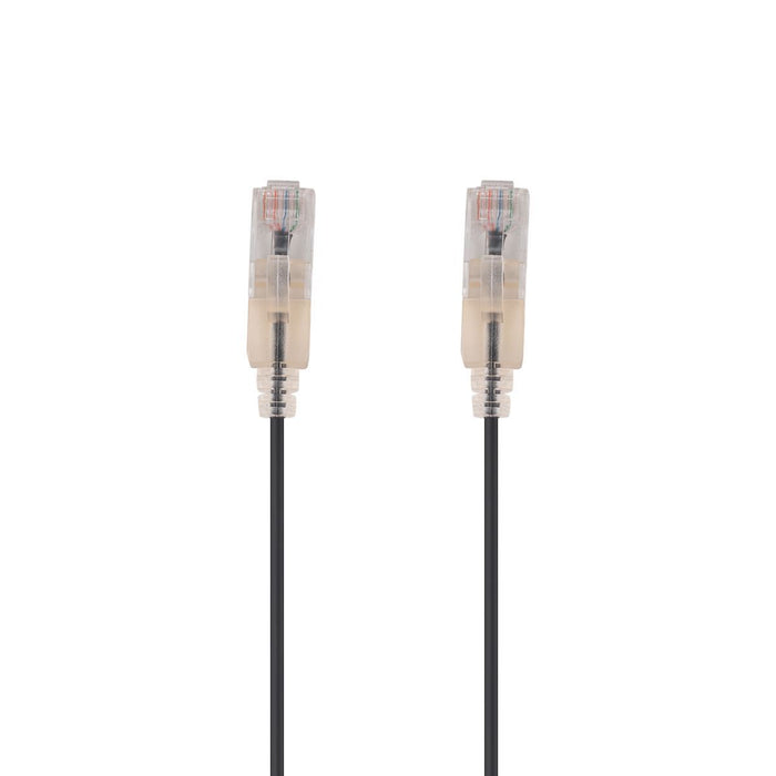 DYNAMIX 0.75m Cat6A 10G Black UTP LSZH Patch Lead 30AWG 802.3af Unshielded Plug.