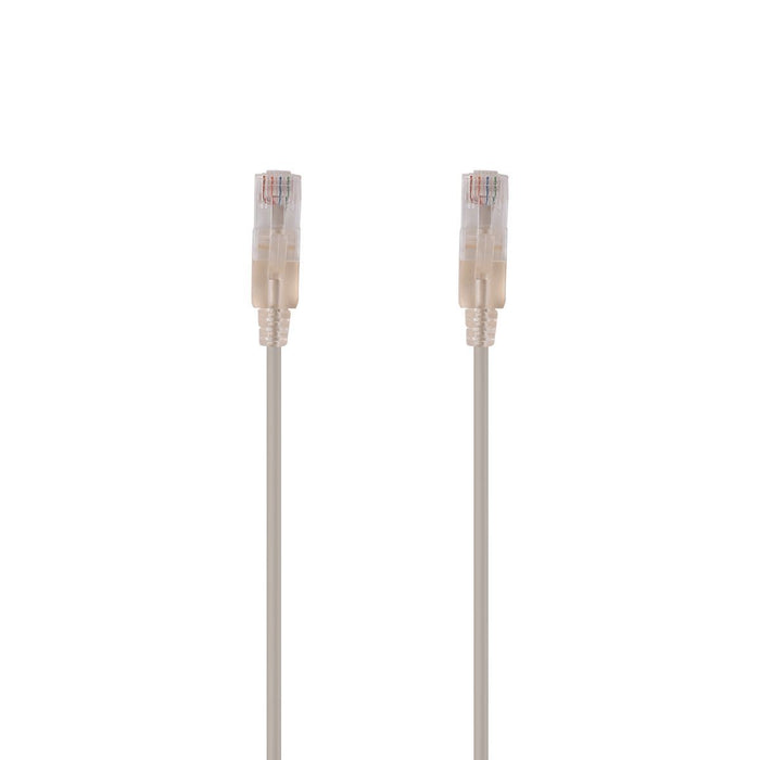 DYNAMIX 1.5m Cat6A 10G Beige UTP LSZH Patch Lead 30AWG 802.3af Unshielded Plug.