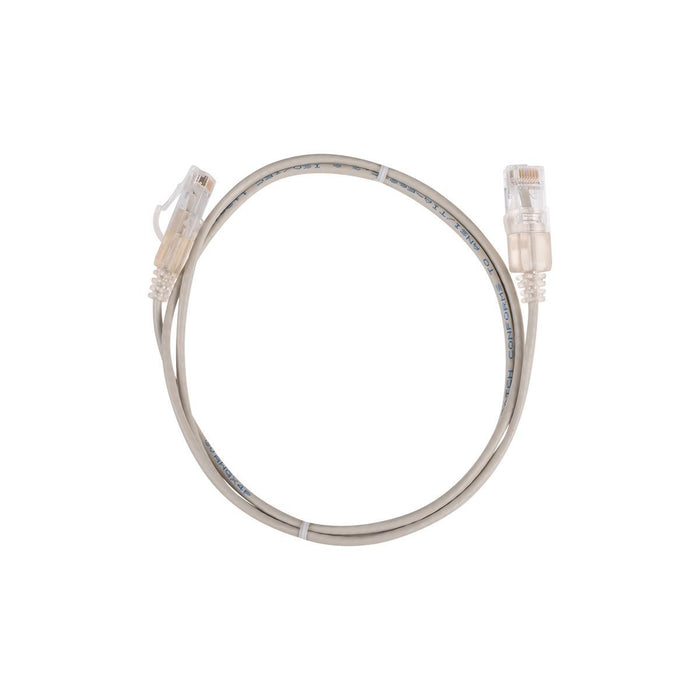 DYNAMIX 0.5m Cat6A 10G Beige UTP LSZH Patch Lead 30AWG 802.3af Unshielded Plug.