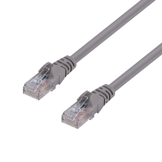 DYNAMIX 0.3m Cat6 Grey UTP Patch Lead T568A Specification 250MHz 24AWG Slimline