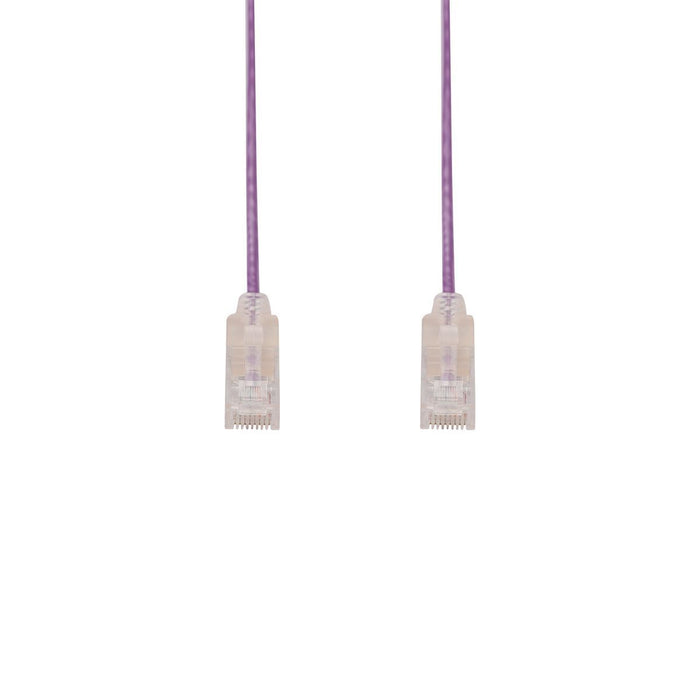 DYNAMIX 2.5m Cat6A 10G Purple UTP LSZH Patch Lead 30AWG 802.3af with Unshielded Plug.