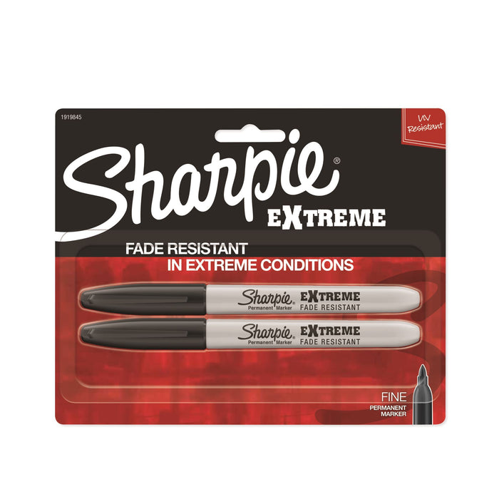 SHARPIE Extreme Permanent Marker with Fine Point Tip. 2-Pack Extreme Versatility