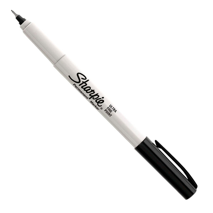 SHARPIE Ultra Fine Point Permanent Black Colour Marker. Permanent on mo