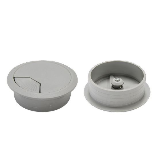 DYNAMIX 60mm Round Desk Grommet Grey