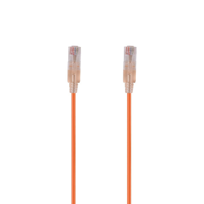 DYNAMIX 3m Cat6A 10G Orange Ultra-Slim Component Level UTP Patch Lead (30AWG) wi