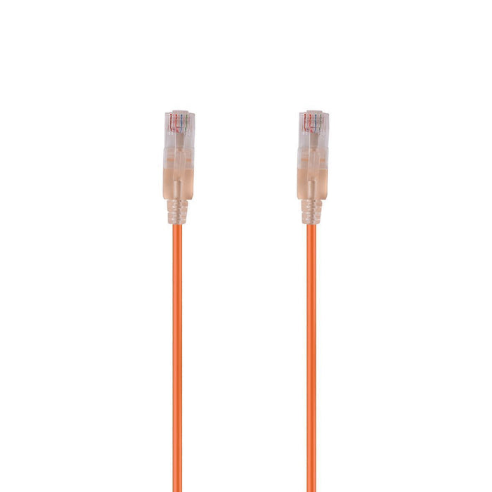 DYNAMIX 1.5m Cat6A 10G Orange UTP LSZH Patch Lead 30AWG 802.3af Unshielded Plug.