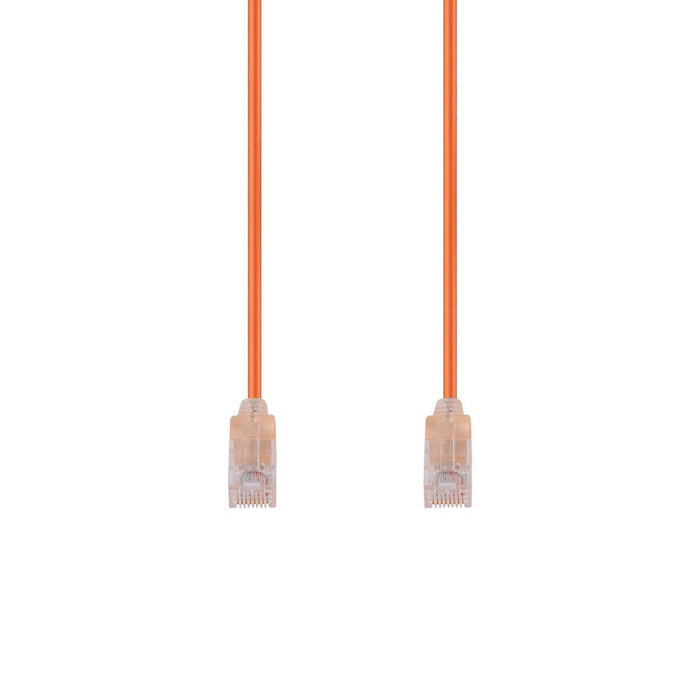 DYNAMIX 0.25m Cat6A 10G Orange UTP LSZH Patch Lead 30AWG 802.3af Unshielded Plug.