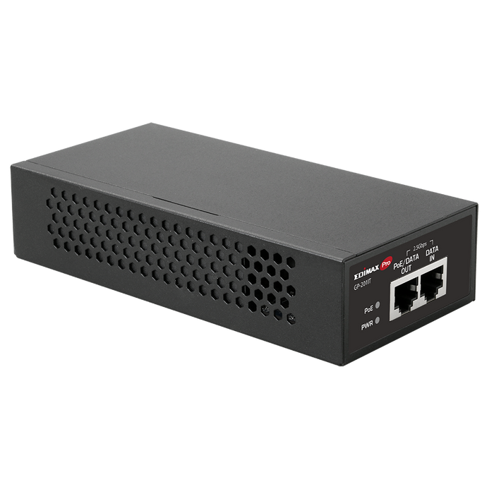 EDIMAX IEEE 802.3at 2.5 Gigabit PoE+ Injector 30W. Provides Power & Data up to 1