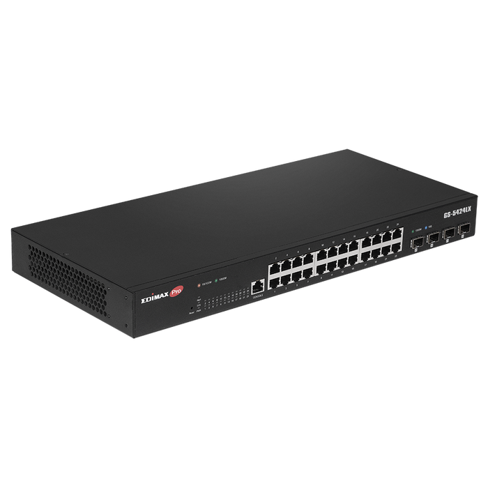 EDIMAX 28-Port Gigabit Web Smart Rack-mount Switch. 24 Gigabit Ethernet Ports an