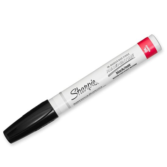 SHARPIE Paint Oil Based Medium Point Black Colour Marker Pen. Marks on Virtually